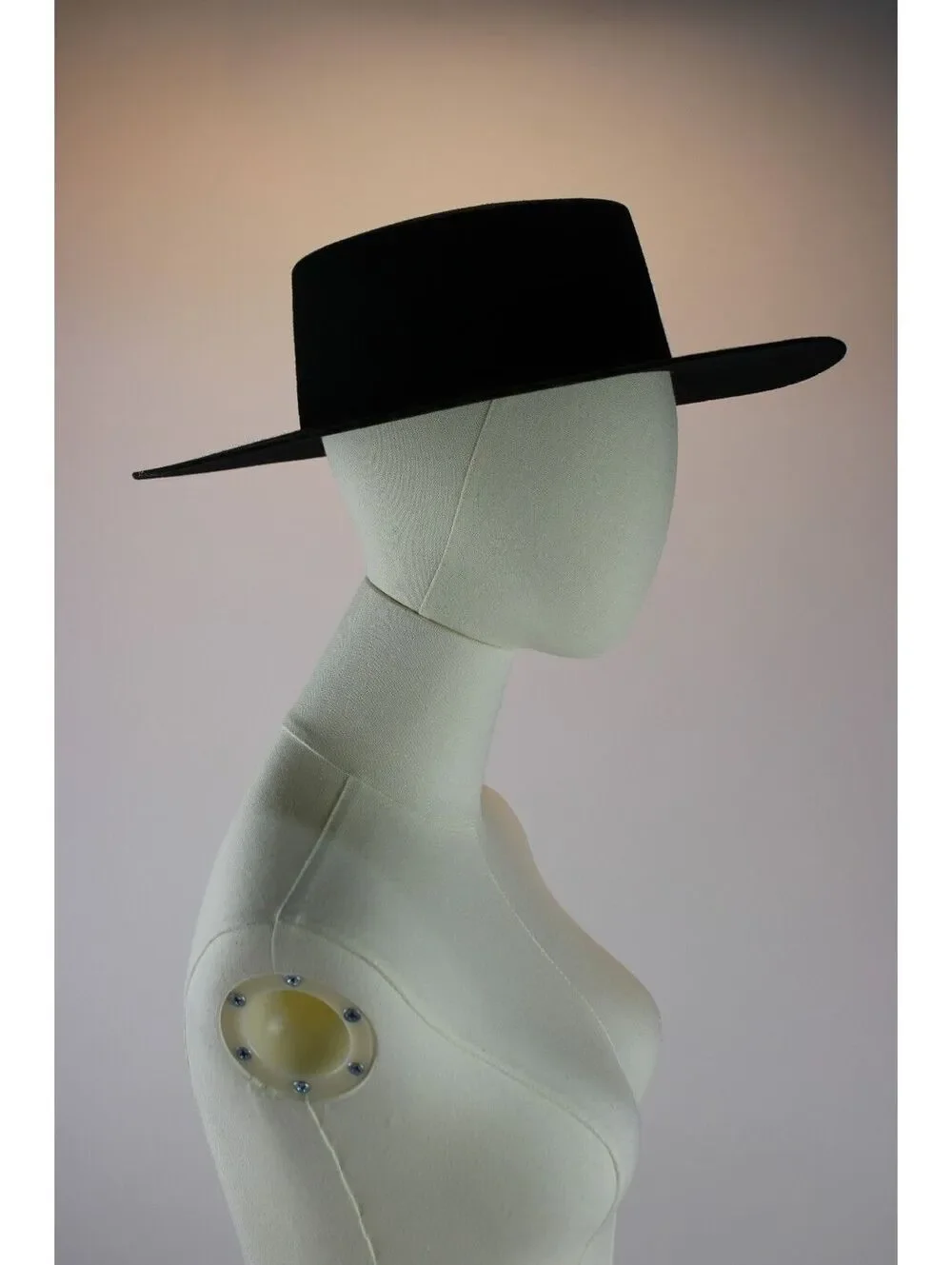 Vintage Bailey El Paso Black Wool Hat - Made in USA Size Small Women's